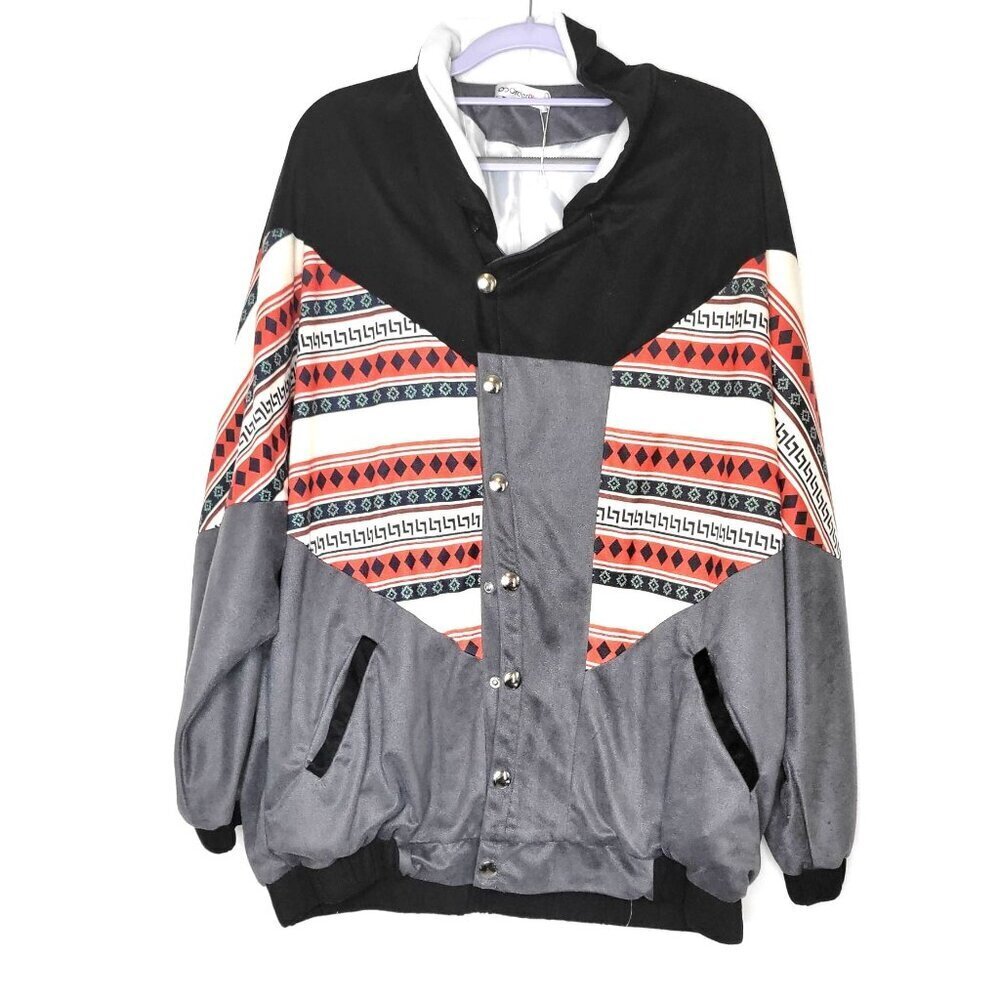 Artsy Aztec Boho Soft Jacket Women Size L